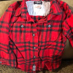 Red Plaid Button Up